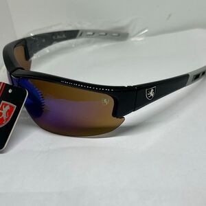 Khan Men’s Sport Wraparound Mirrored Lens Sunglasses UV400